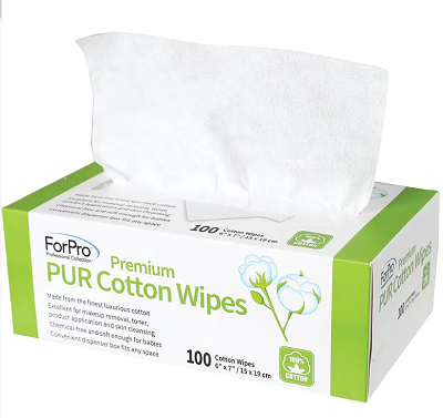 ForPro Premium PUR Dispenser Cotton Wipes 100-Count